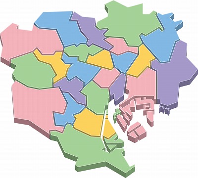 東京23区の地図