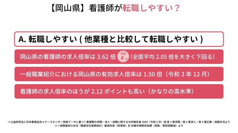 【岡山県】看護師が転職しやすい？